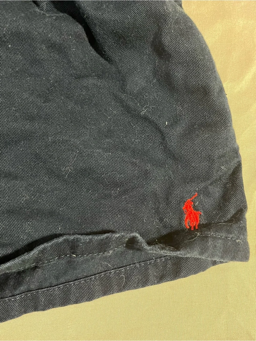 Ralph Lauren Navy Cotton Shorts with Red Pony Boys Size 9 Months
